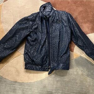 Vintage SKYR Women's Dark Blue Quilted Ski Jacket & Pants